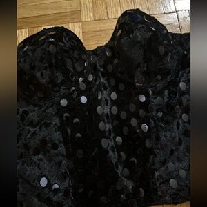 Gorgeous corset velevet black size small size 6